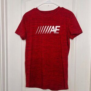 American Eagle Mens Red Heathered Graphic T-Shirt Short Sleeve Size Small NWT